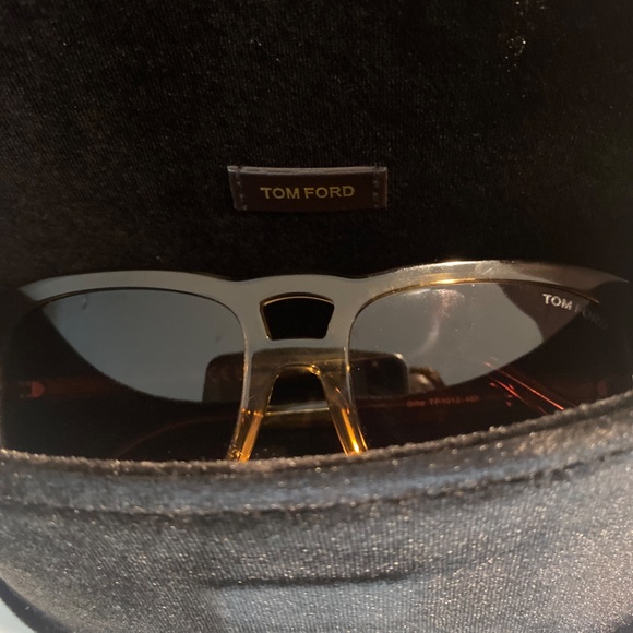 Tom Ford 56mm gradient light brown aviators main image 7
